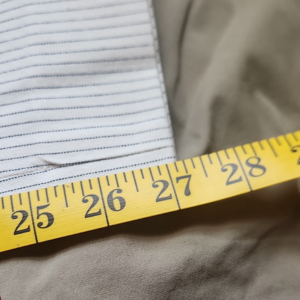 Banana Republic Cream With Black Pin Strip Pants, Classic Detailing - Picture 9 of 13